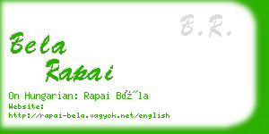 bela rapai business card